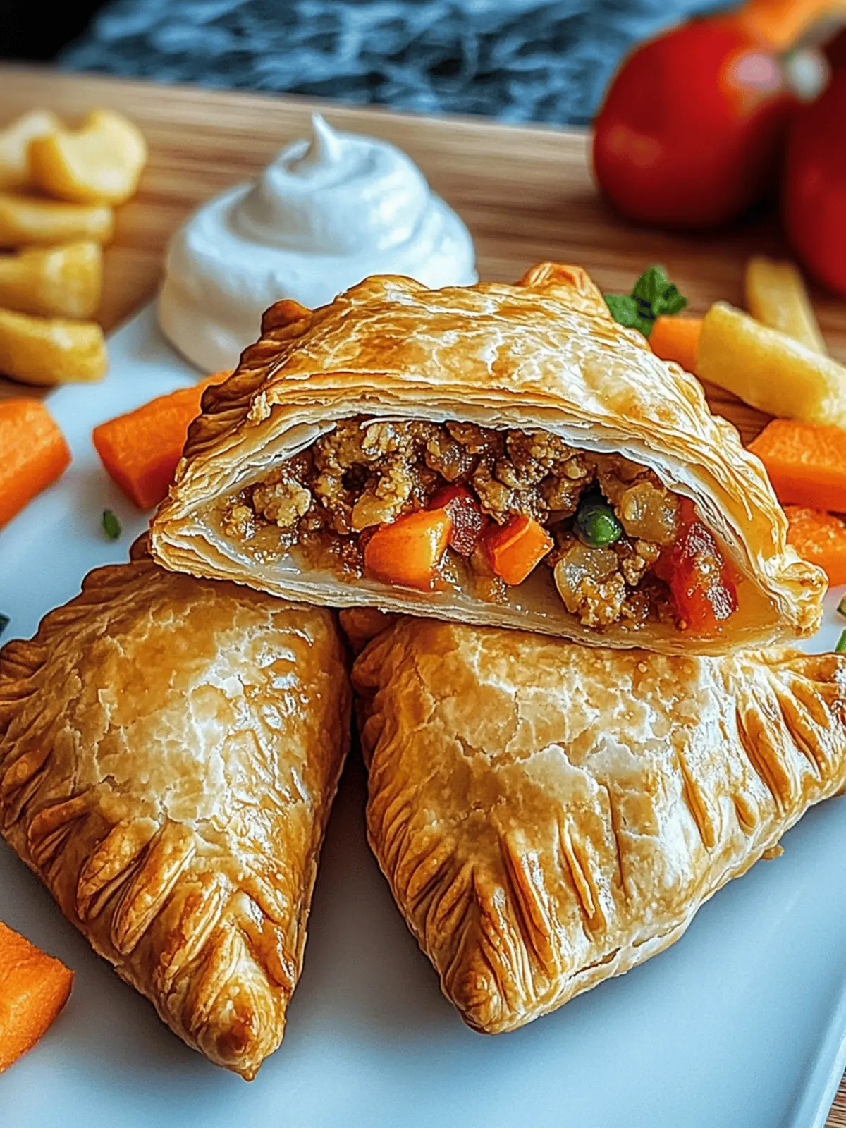 Crispy Fleischpasteten mit saftigem Füllung 5 Fleischpasteten