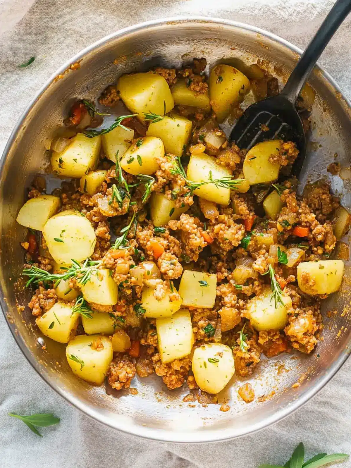 Gewürztes Hacklamm mit Kartoffeln: Schnelles Komfortessen 4 Gewürztes Hacklamm mit Kartoffeln