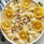 Orzo gefüllte Paprikasuppe Rezept