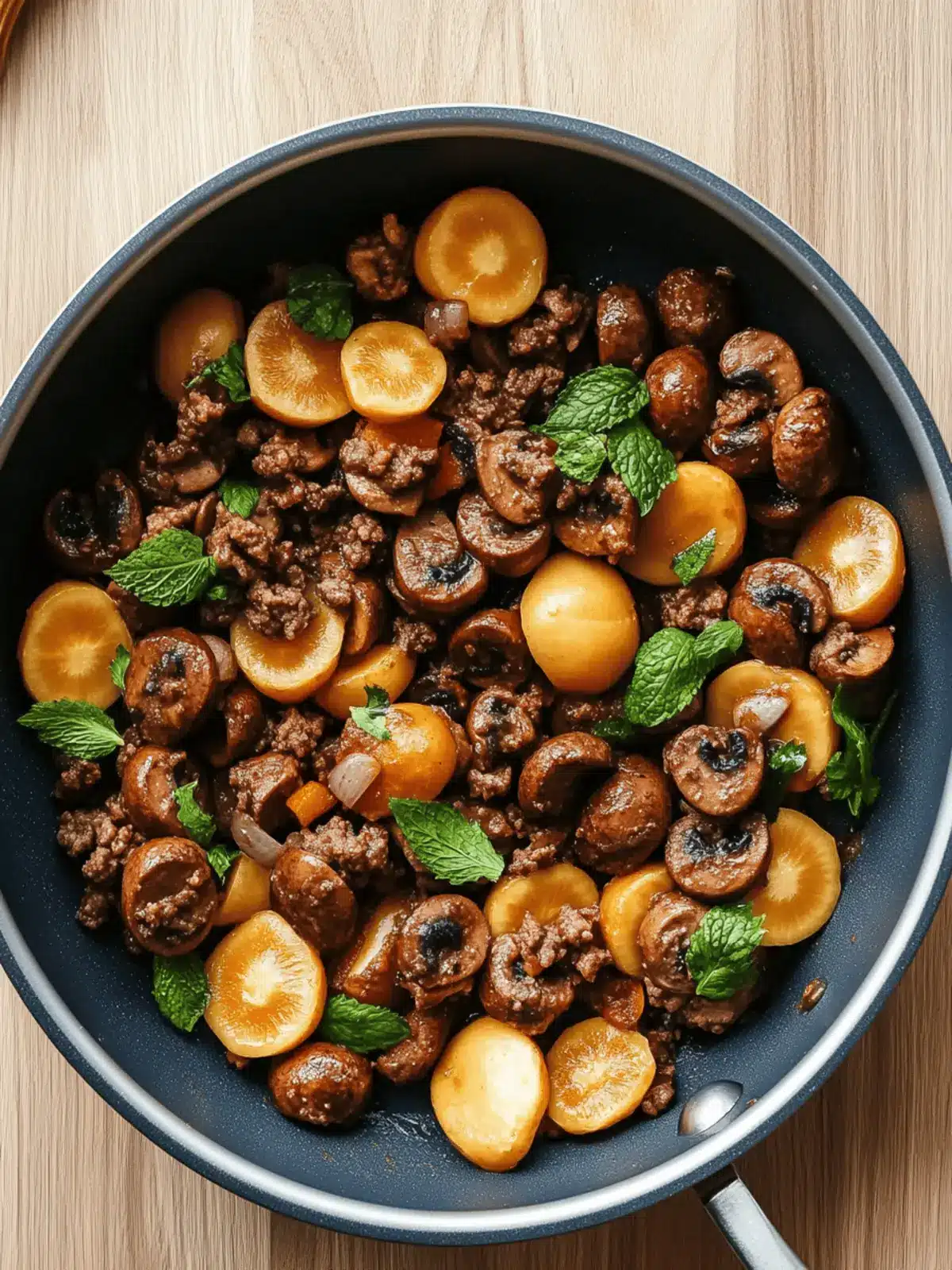 Knoblauchbutter Rinderhackfleisch & Pilz Pfanne: Schneller Genuss 3 Knoblauchbutter Rinderhackfleisch & Pilz Pfanne