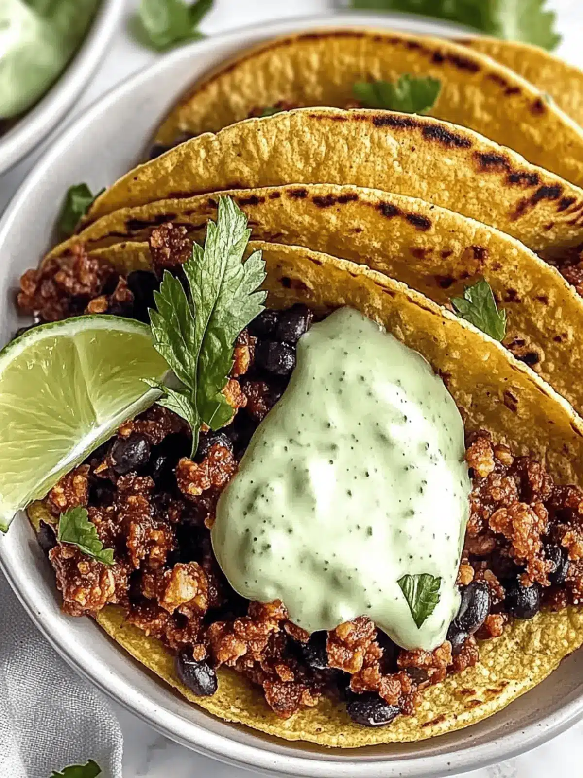 Knusprige gebackene Puten-Tacos mit Avocado-Sauce 3 Knusprige gebackene Puten-Tacos mit Avocado-Sauce