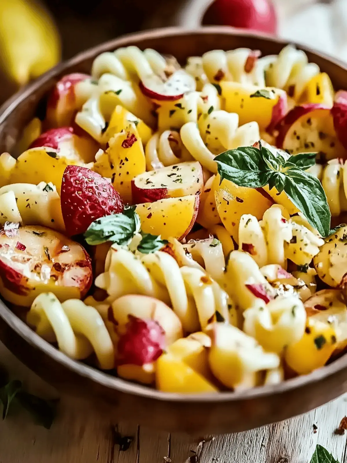 Herbst Apfel Pasta Salat: Schnell und sättigend 2 Herbst Apfel Pasta Salat