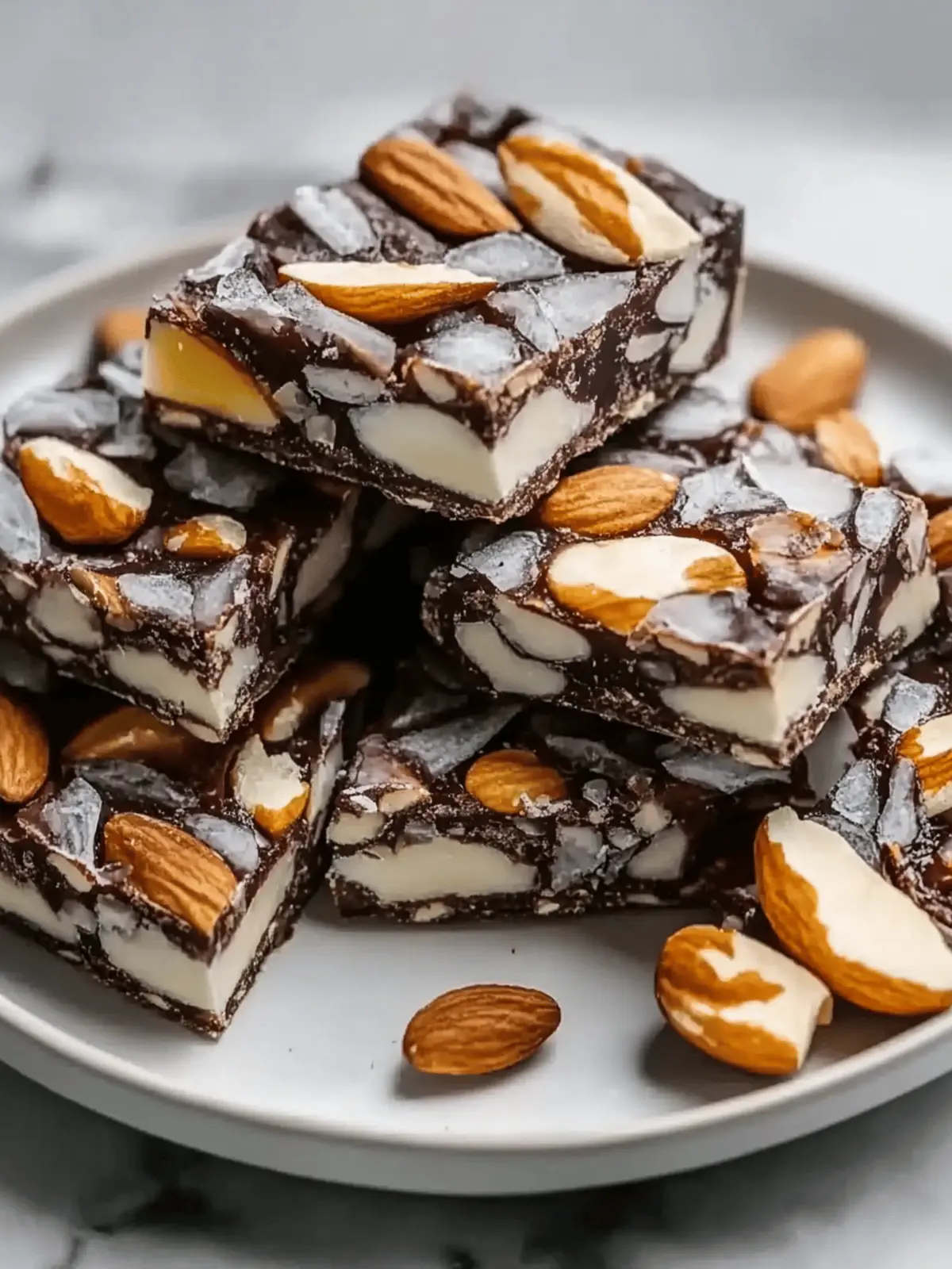 Dunkle Schokolade und Meersalz Nussriegel Rezept