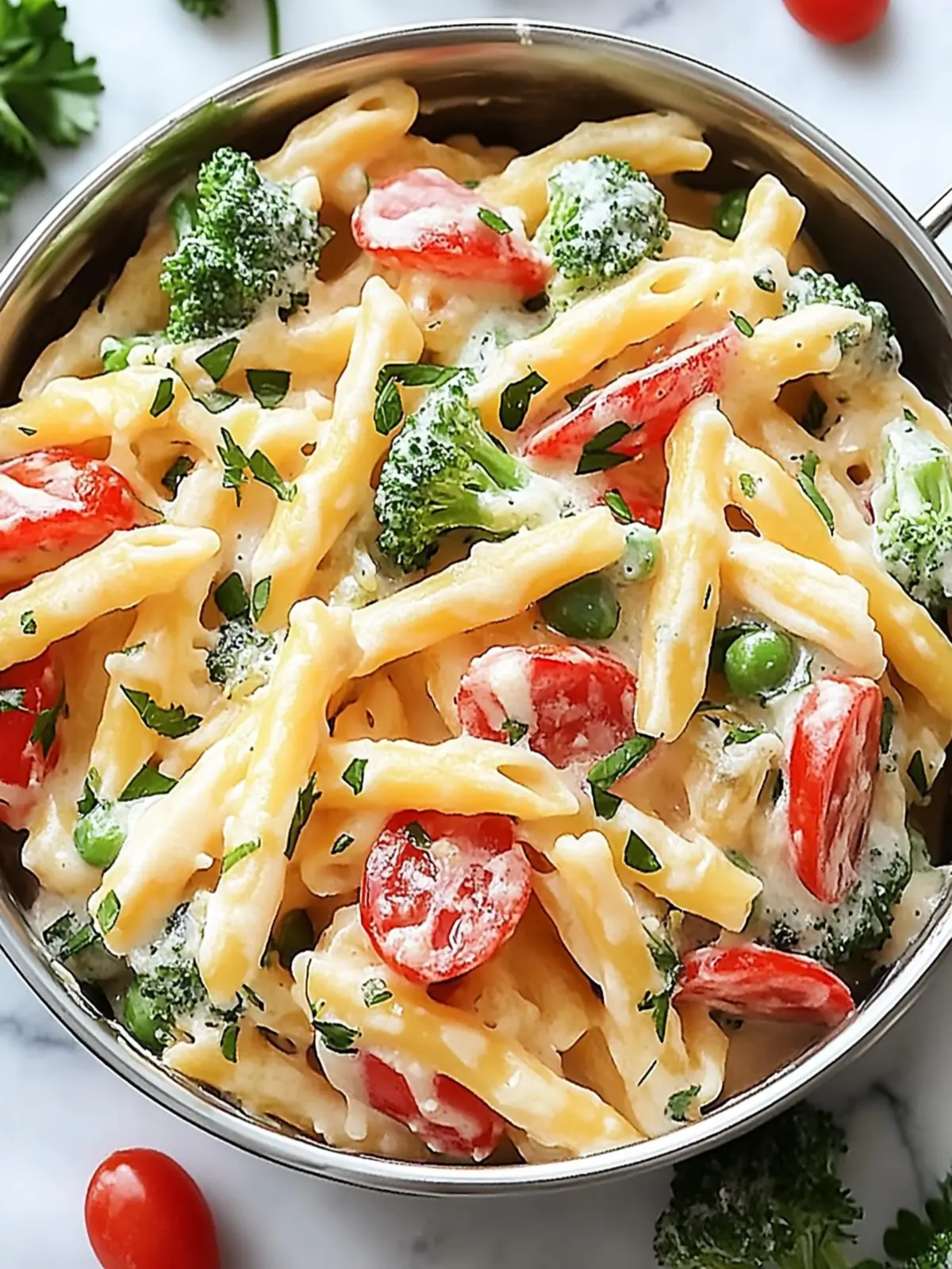 Cremige Pasta Primavera für schnelle Genussmomente 4 Cremige Pasta Primavera