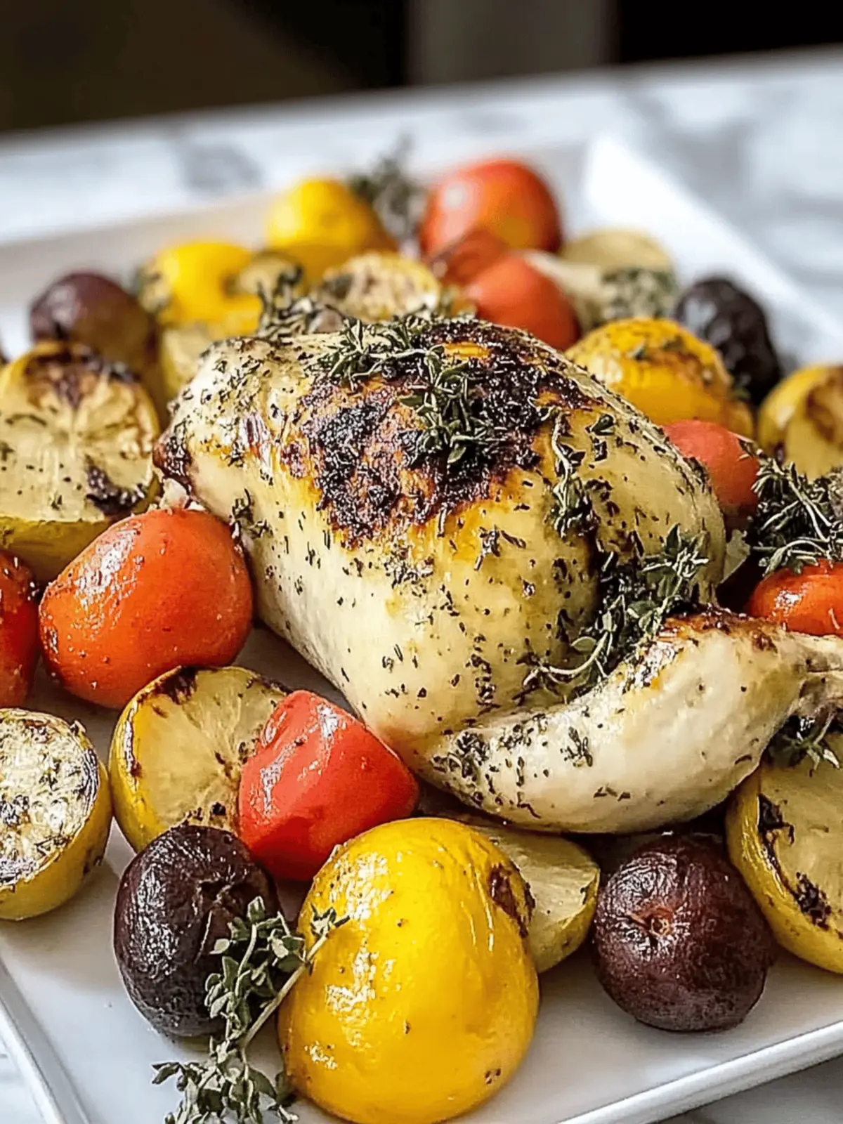 Knoblauch Kräuter Röst-Hühnchen und Gemüse für die Familie 4 Knoblauch Kräuter Röst-Hühnchen und Gemüse