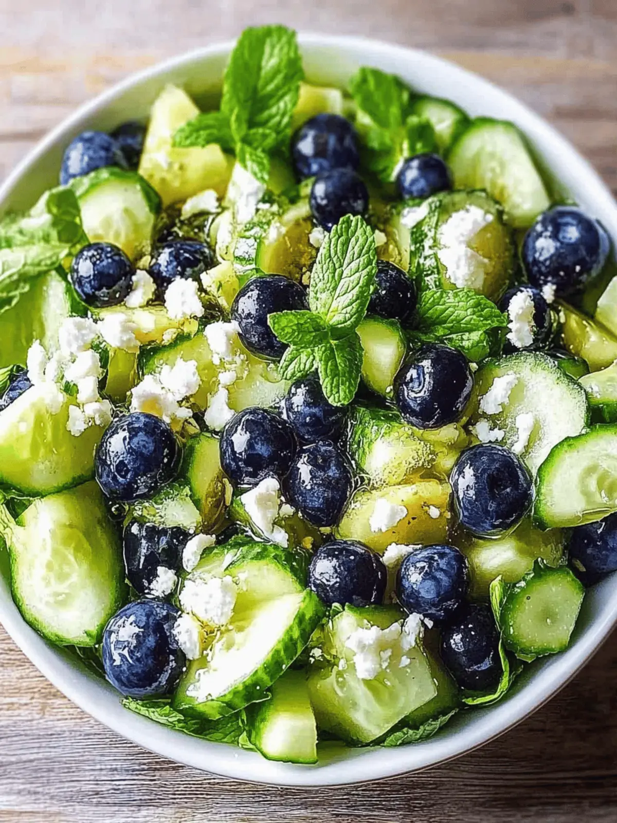 Blaubeere Gurke Feta Salat für heiße Sommertage 2 Blaubeere Gurke Feta Salat