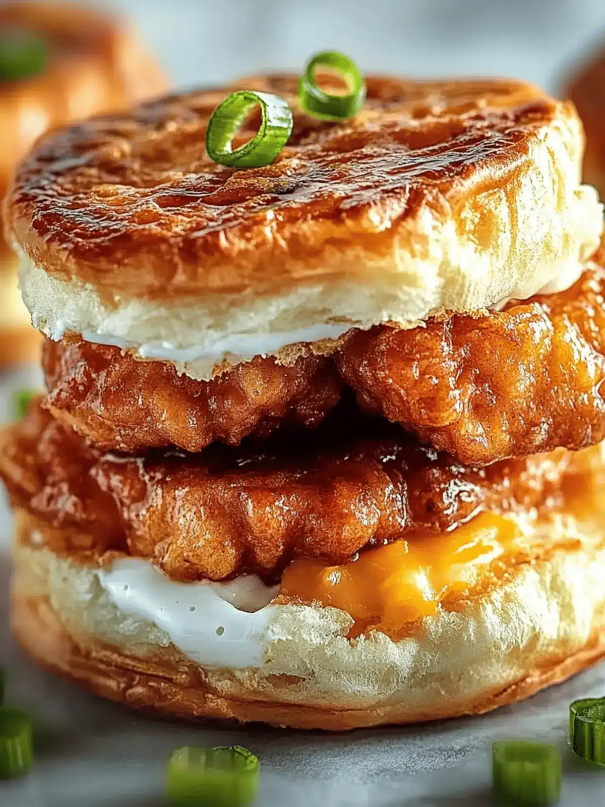 Heiße Honig-Hühnchen-Biskuits