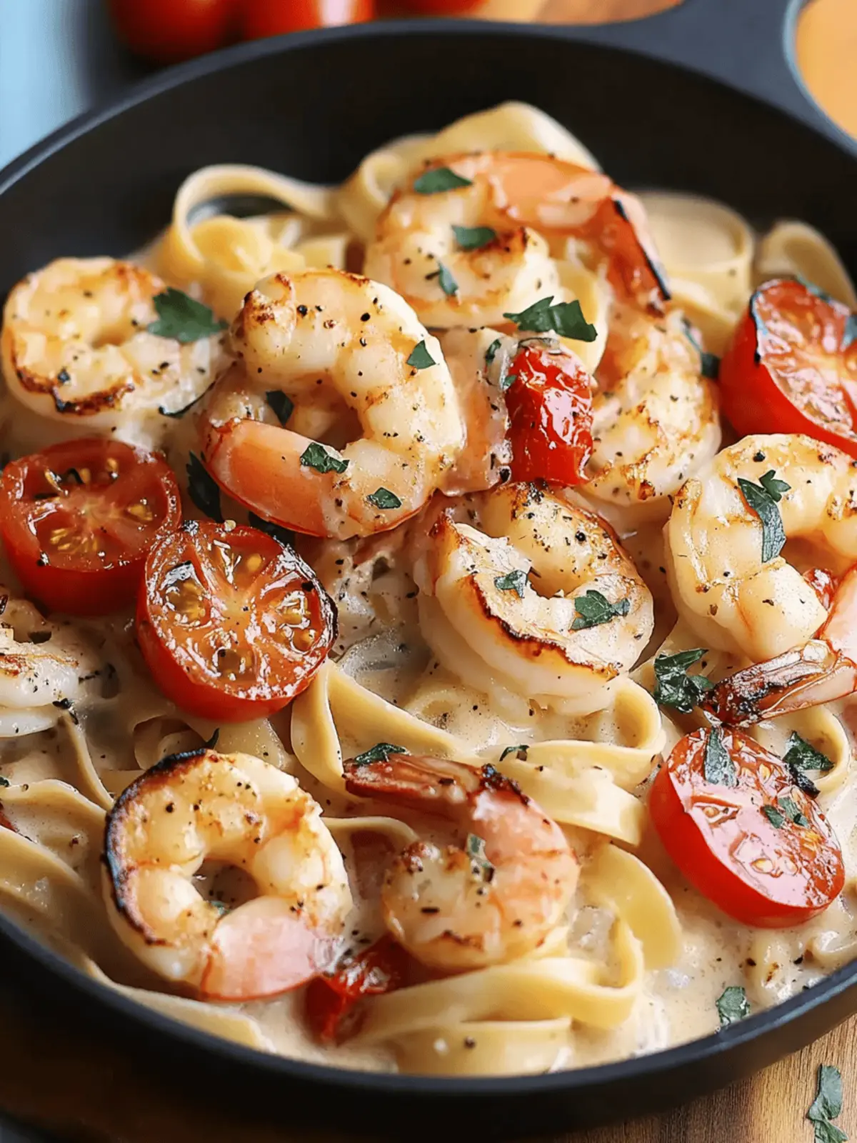 Schwarze Garnelen Stroganoff für ein neues Geschmackserlebnis 2 Schwarze Garnelen Stroganoff