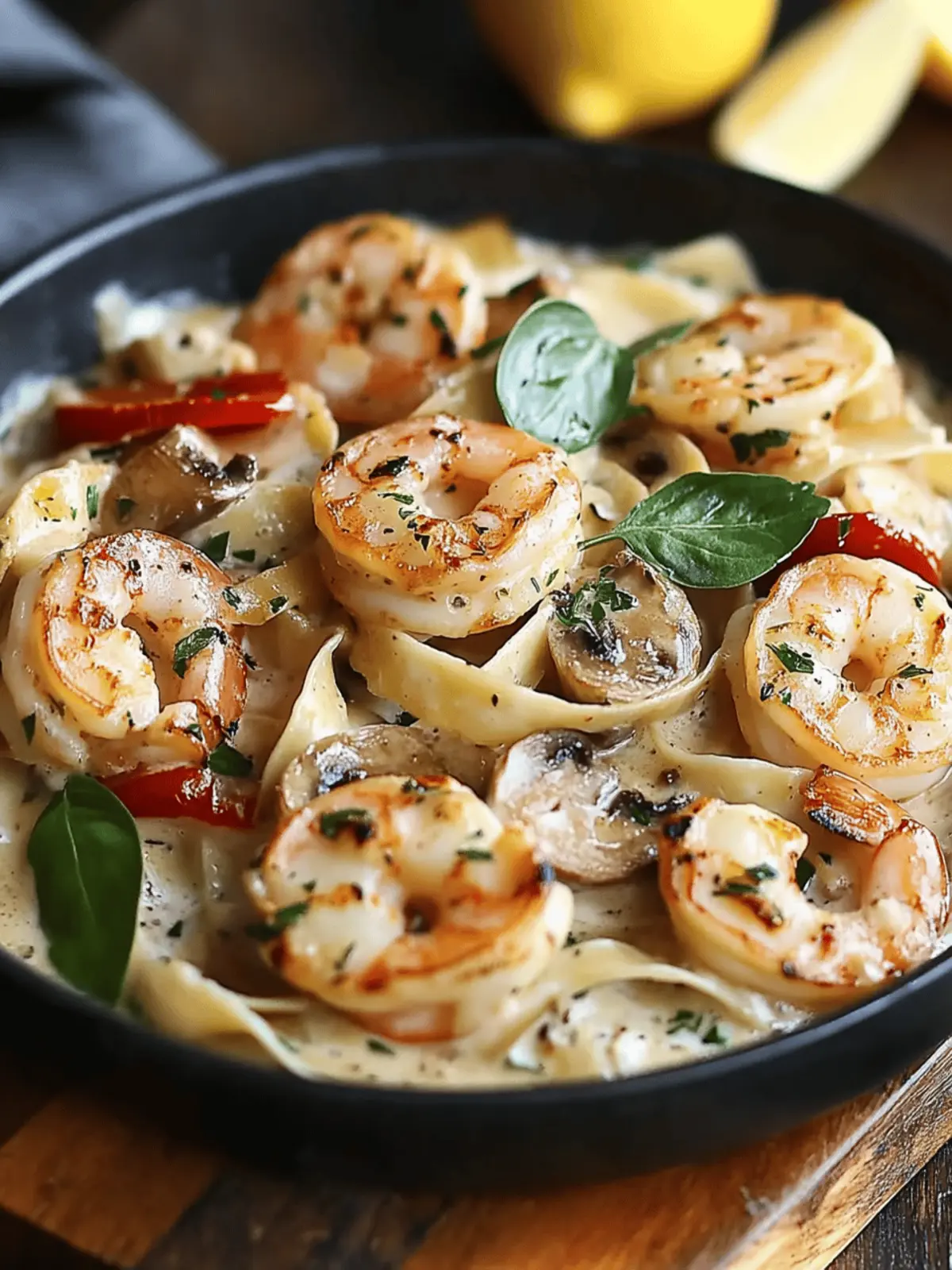 Schwarze Garnelen Stroganoff für ein neues Geschmackserlebnis 5 Schwarze Garnelen Stroganoff