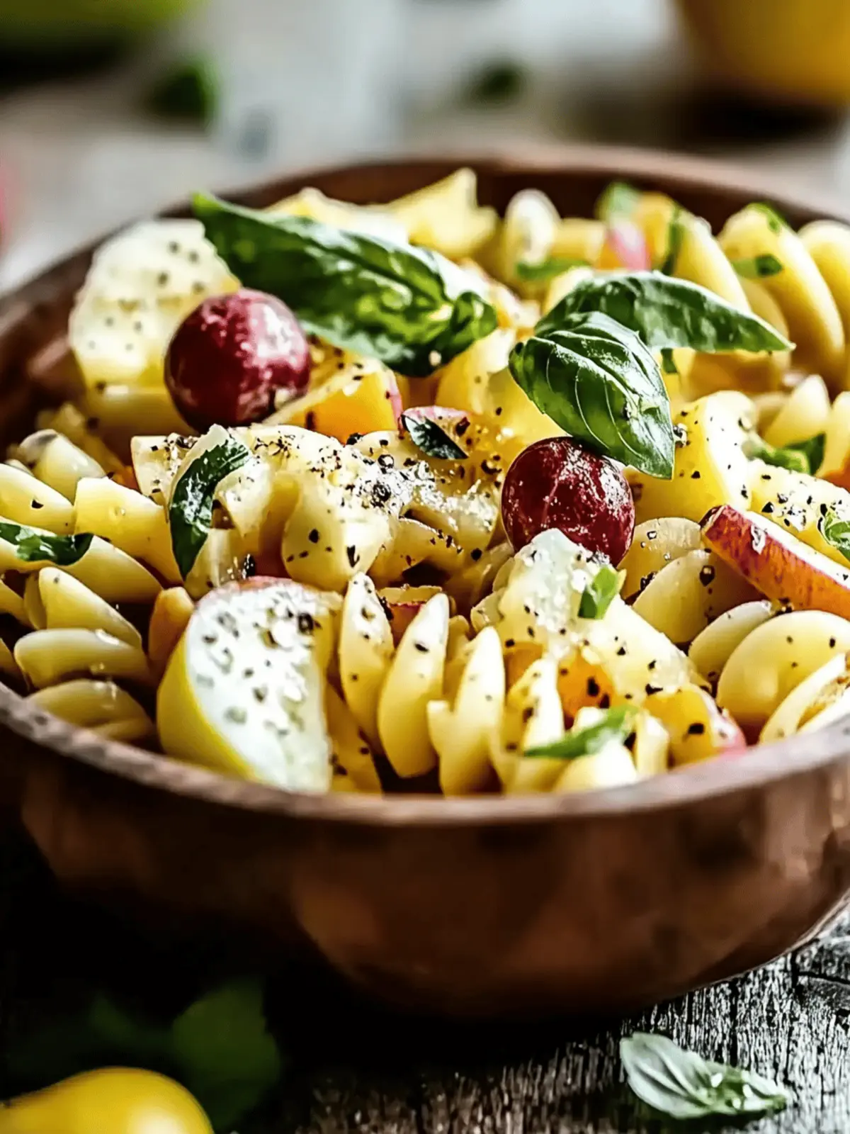 Herbst Apfel Pasta Salat: Schnell und sättigend 5 Herbst Apfel Pasta Salat
