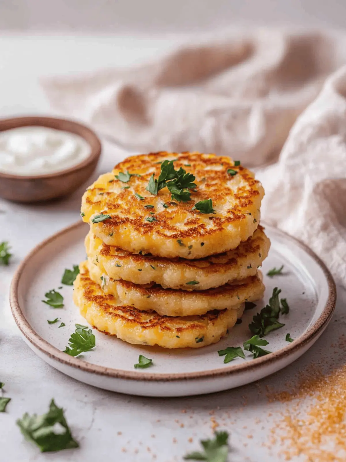Crispy Blumenkohl Röstis - Low-Carb Genuss 3 Blumenkohl Röstis