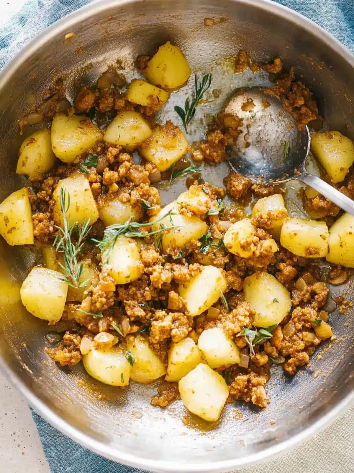 Gewürztes Hacklamm mit Kartoffeln: Schnelles Komfortessen 3 Gewürztes Hacklamm mit Kartoffeln