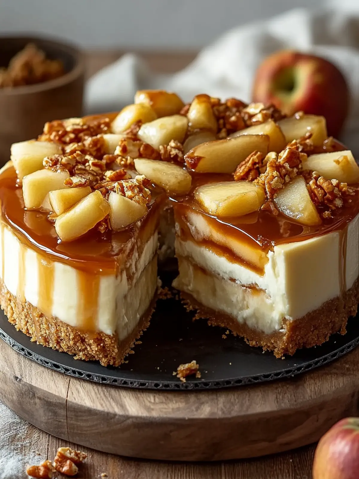 Salzkaramell-Apfelkuchen-Käsekuchen Rezept für Genießer 2 Salzkaramell-Apfelkuchen-Käsekuchen Rezept