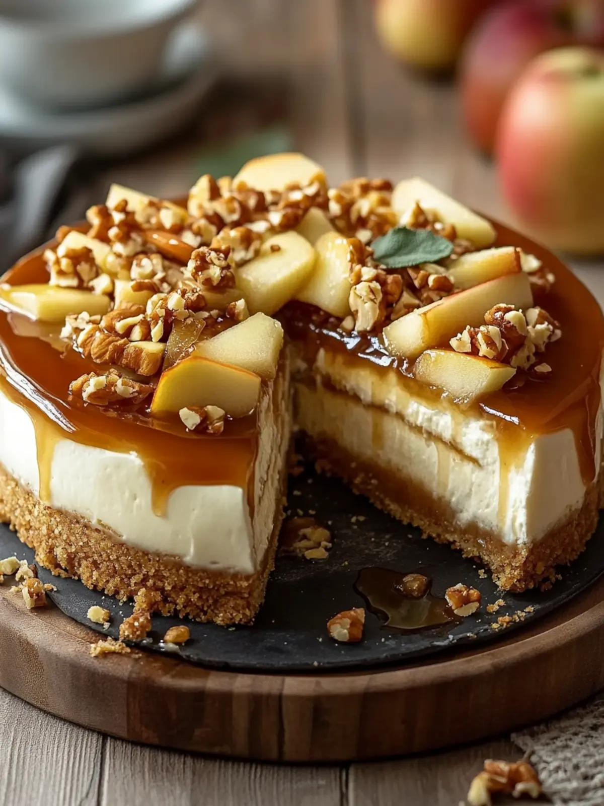 Salzkaramell-Apfelkuchen-Käsekuchen Rezept für Genießer 5 Salzkaramell-Apfelkuchen-Käsekuchen Rezept