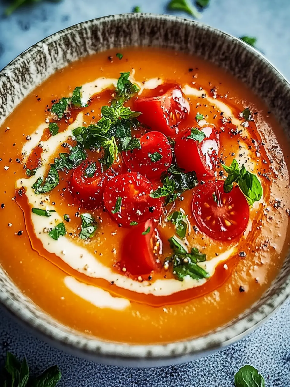 Veganer gerösteter Karotten- und Paprikasuppe genießen 5 Veganer gerösteter Karotten- und Paprikasuppe