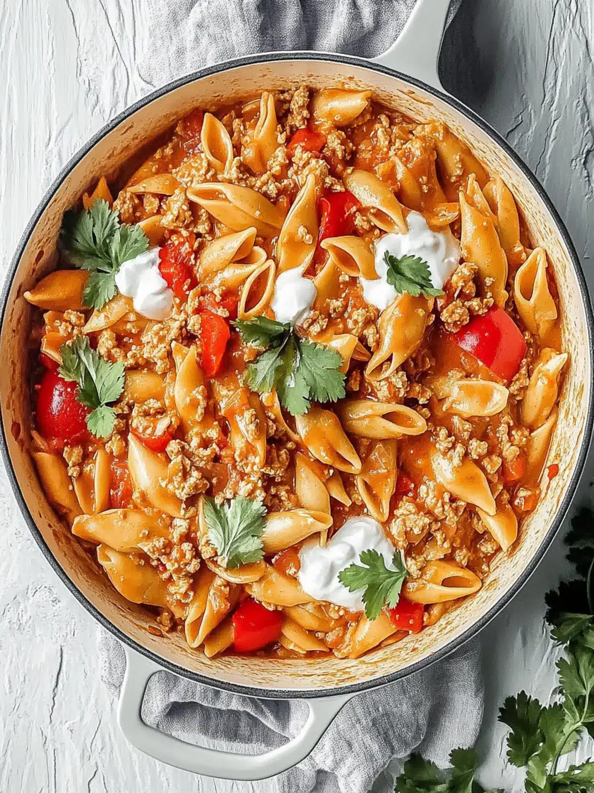 Hähnchenfleisch Fajita Pasta in einem Topf zaubern 4 Hähnchenfleisch Fajita Pasta