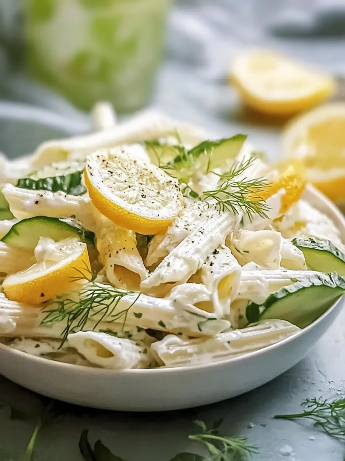 Frischer Gurken-Pasta-Salat für heiße Sommertage 4 Gurken-Pasta-Salat