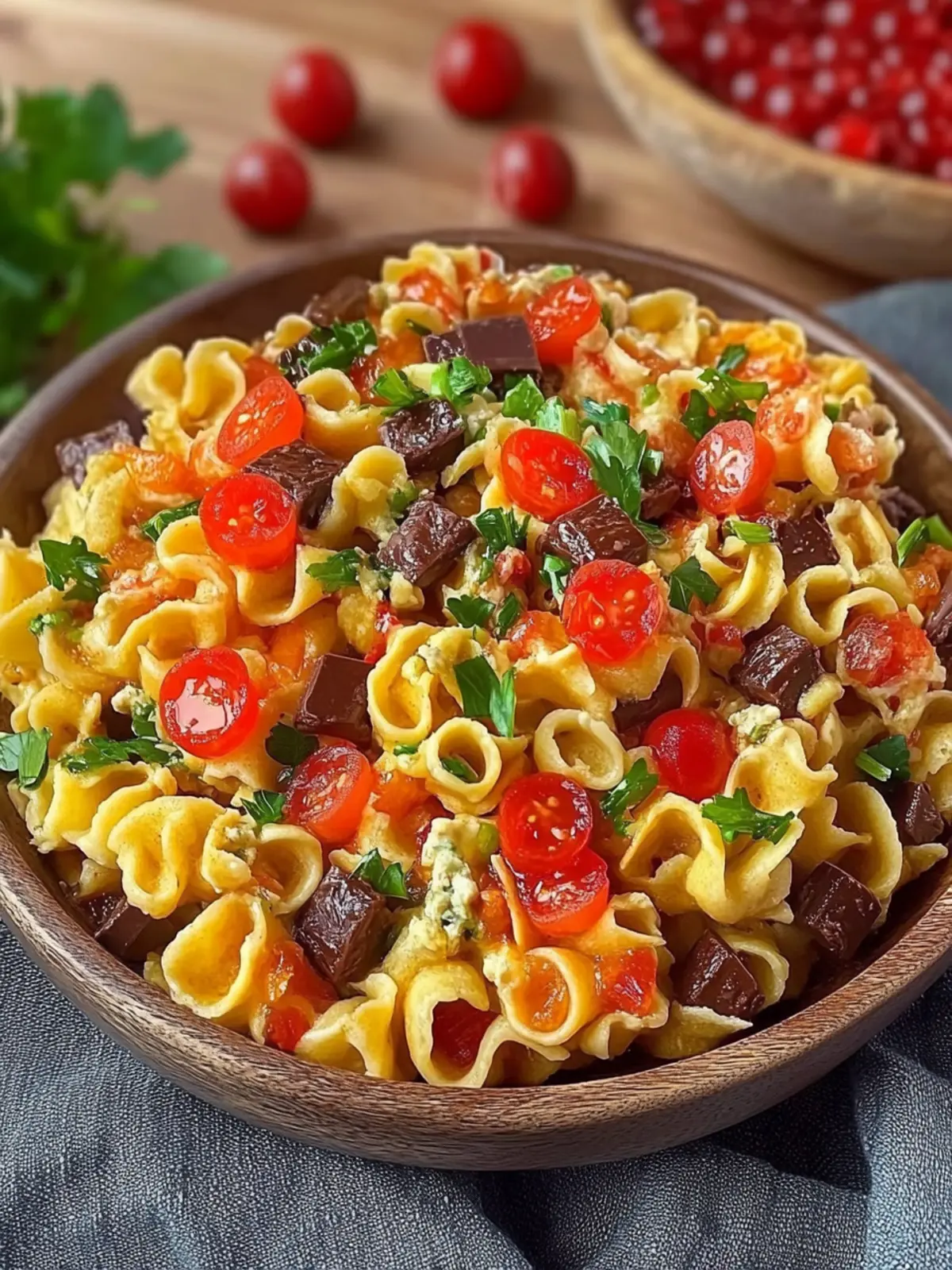 Türkischer Nudelsalat mit Gemüse: Einfach und Lecker 2 Türkischer Nudelsalat mit Gemüse: Das einfache und leckere Rezept