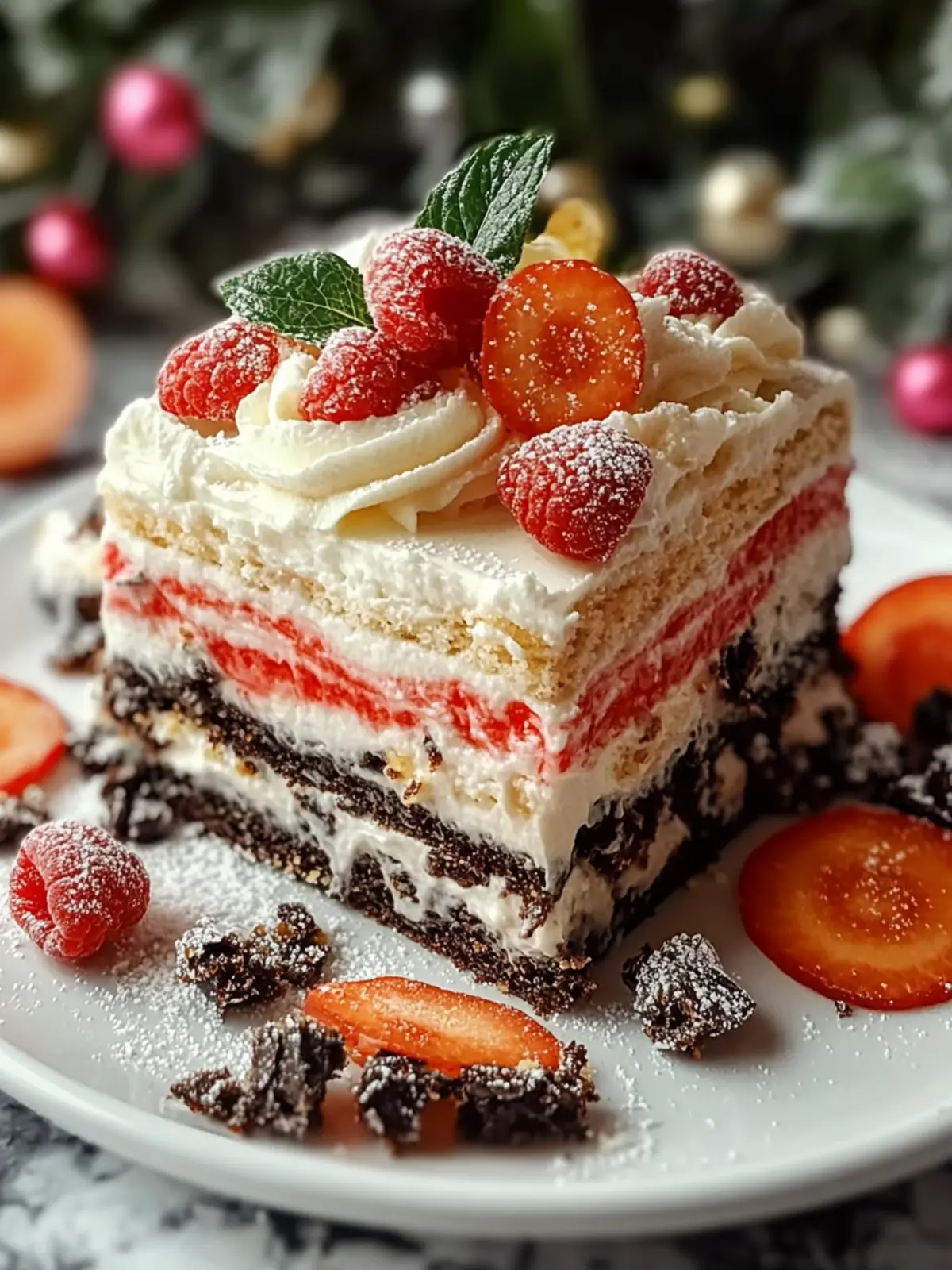 Keine-Bake-Weihnachts-Oreo-Lasagne für Festtagsfreude 4 Keine-Bake-Weihnachts-Oreo-Lasagne