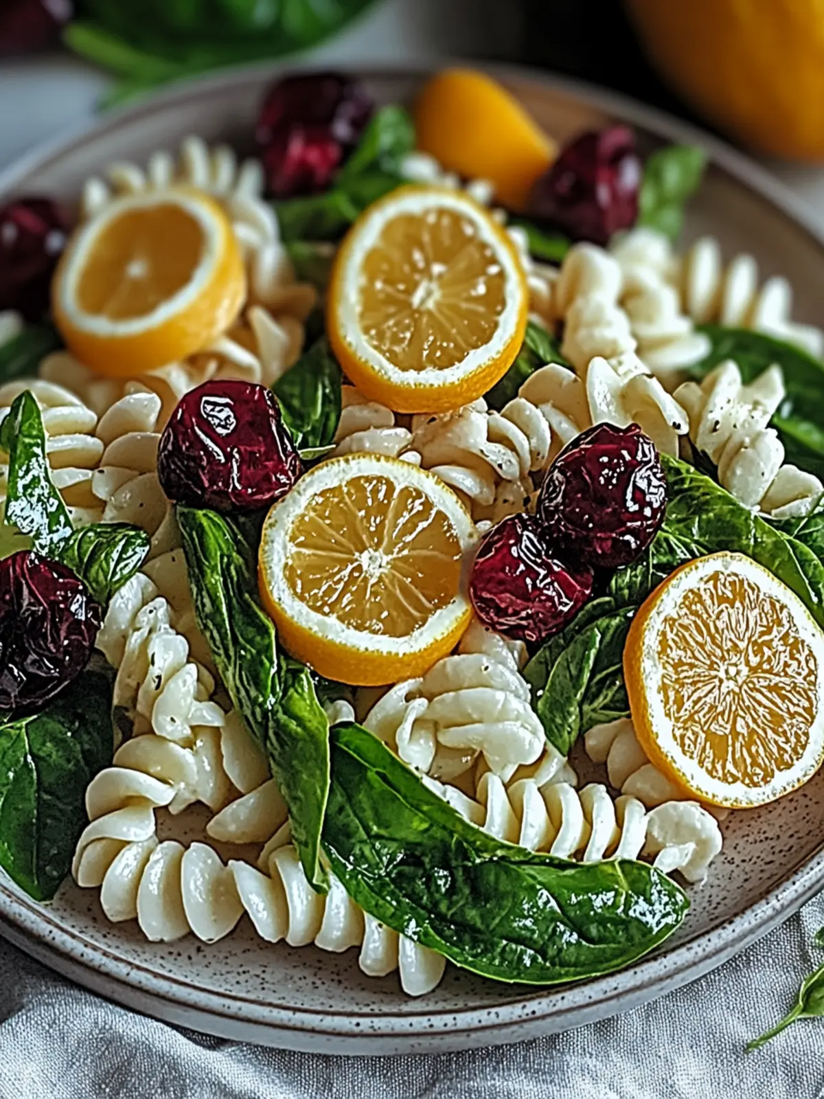 Spinat Nudelsalat mit Feta und Cranberries Rezept 3 Spinat Nudelsalat mit Feta und Cranberries