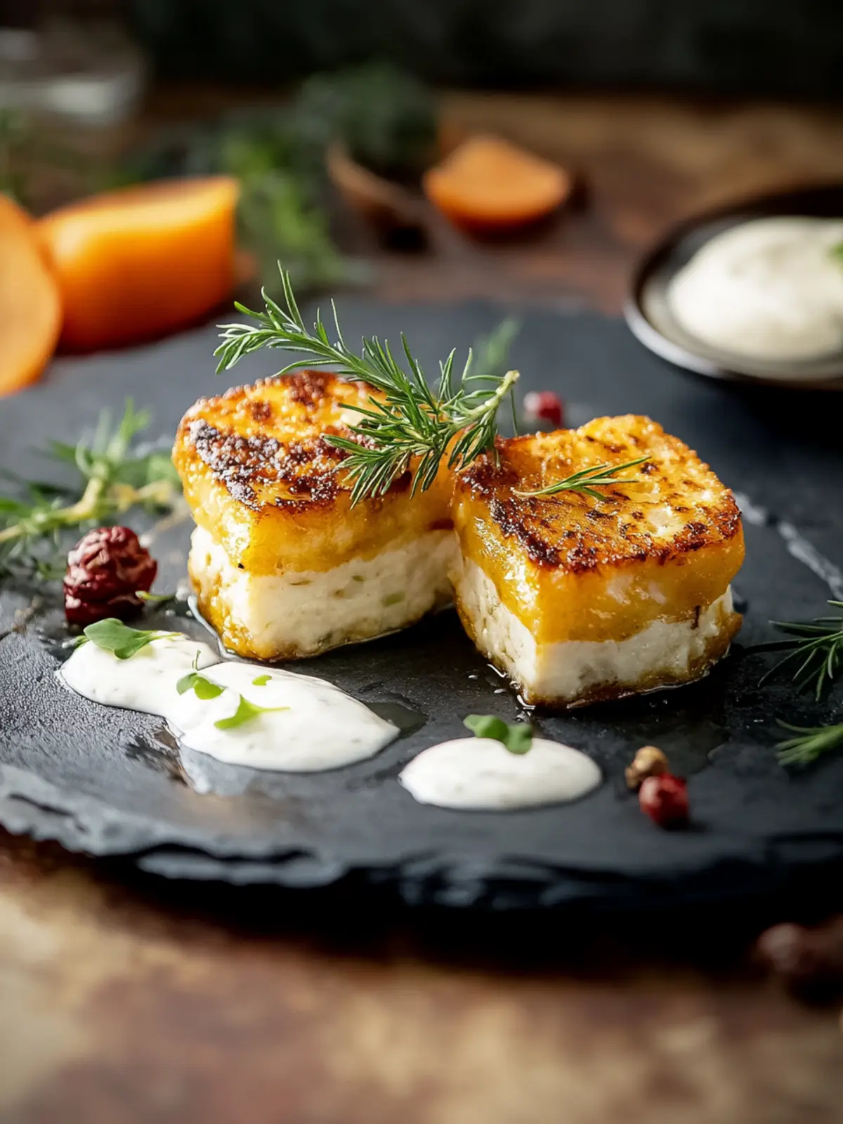 Mais-Rosmarin-Polentataler mit Schafskäse genießen 5 Mais-Rosmarin-Polentataler mit Schafskäse