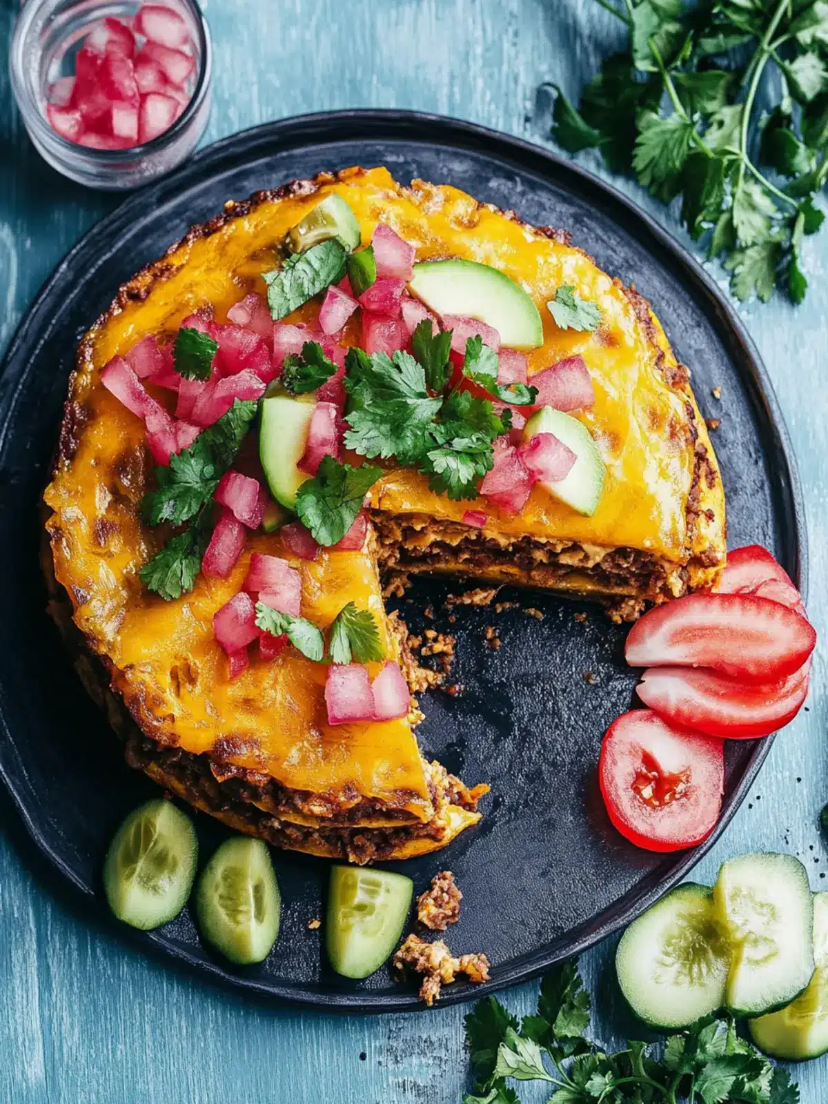 Tortilla-Gemüsetorte mit BBQ-Rinderhack für echte Tex-MexFans 5 Tortilla-Gemüsetorte mit BBQ-Rinderhack