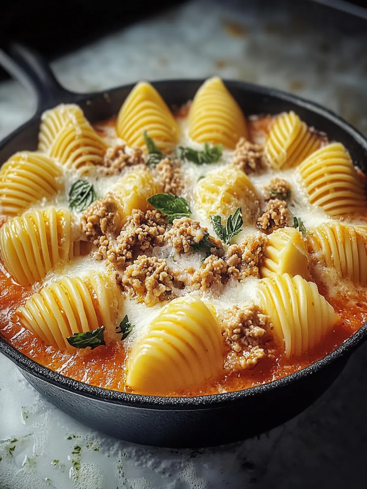 Cremige Ricotta Rinderfleisch gefüllte Muscheln Pasta 3 Cremige Ricotta Rinderfleisch gefüllte Muscheln Pasta