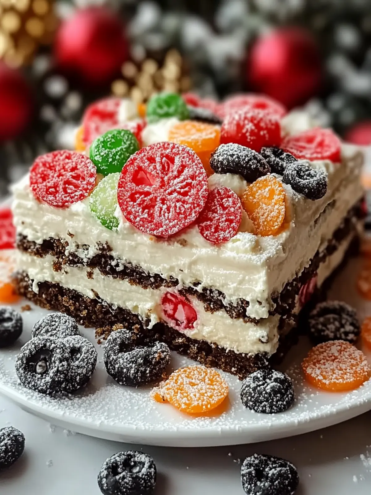 Keine-Bake-Weihnachts-Oreo-Lasagne für Festtagsfreude 3 Keine-Bake-Weihnachts-Oreo-Lasagne