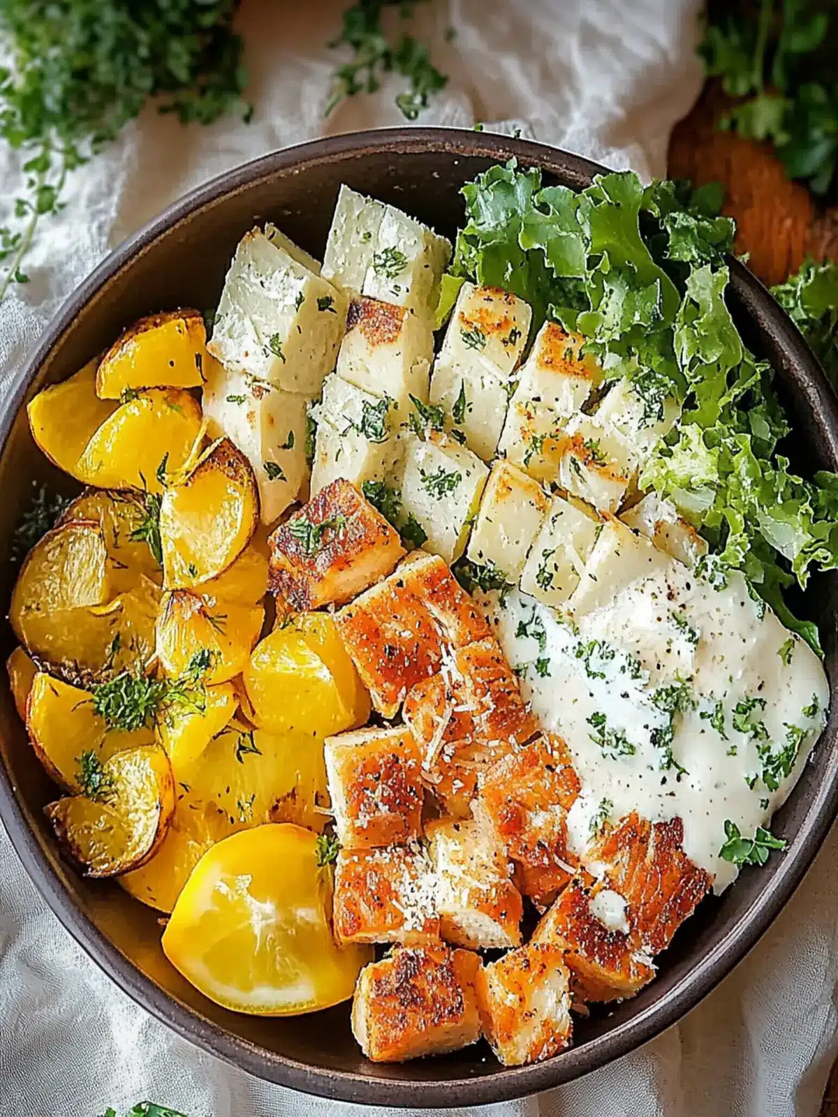 Caesar Hähnchen Bowl: Der Alltagsgenuss für Jeden 2 Caesar Hähnchen Bowl: A treat for every day