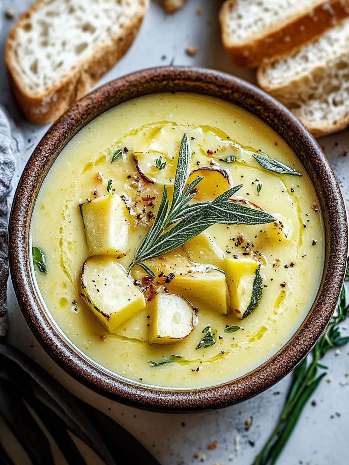 Cremige Zucchinisuppe: Frisch und Gesund genießen 4 Cremige Zucchinisuppe