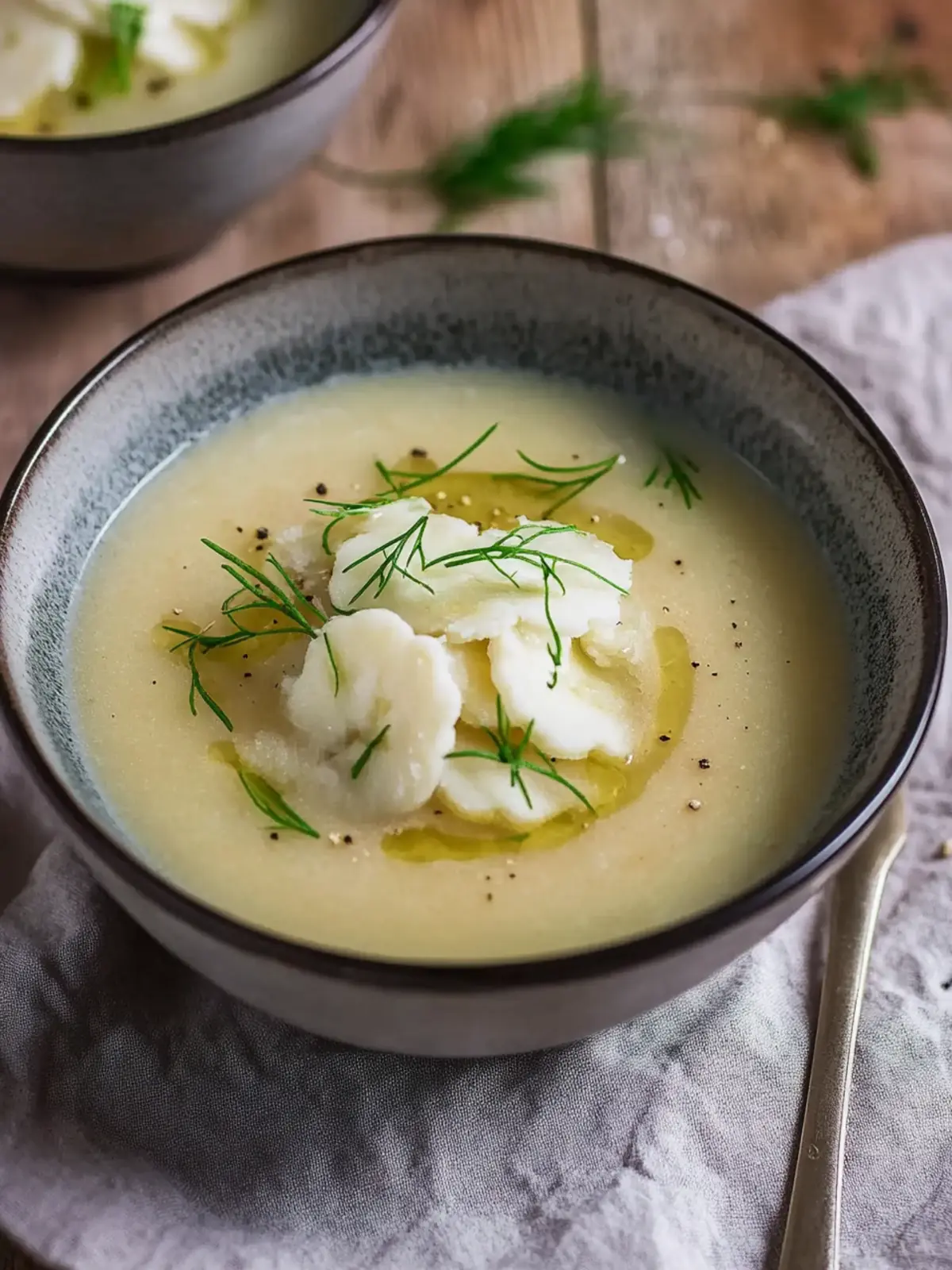 Blumenkohlsuppe - Schnelle und cremige Genüsse 4 Blumenkohlsuppe