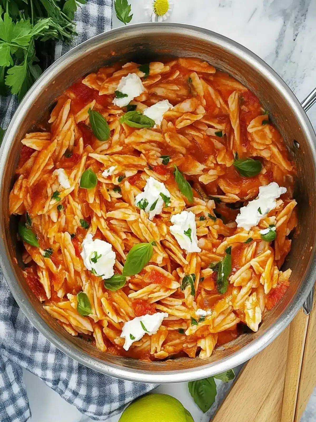 Eintopf-Orzo mit Feta – Schnelle mediterrane Köstlichkeit 2 Eintopf-Orzo mit Feta