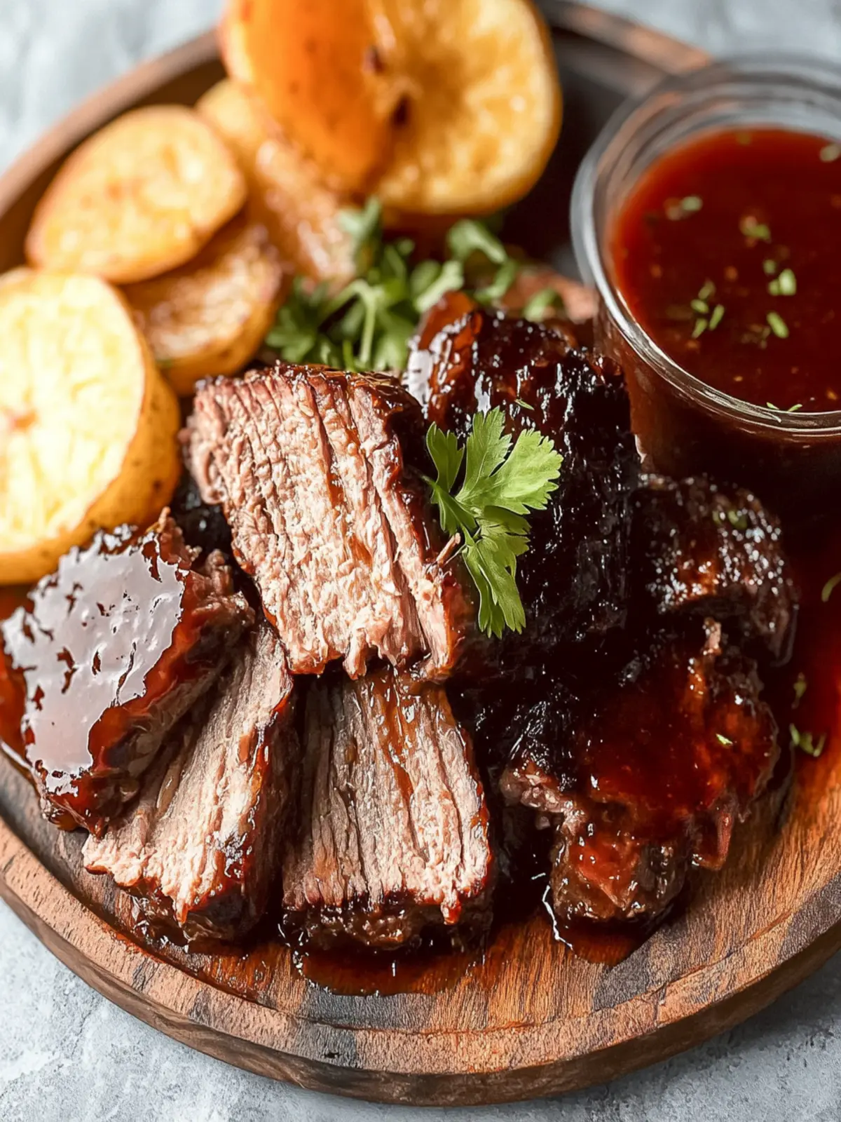 Saftiges Slow Cooker Barbecue Rindfleisch für Zuhause 2 Slow Cooker Barbecue Rindfleisch