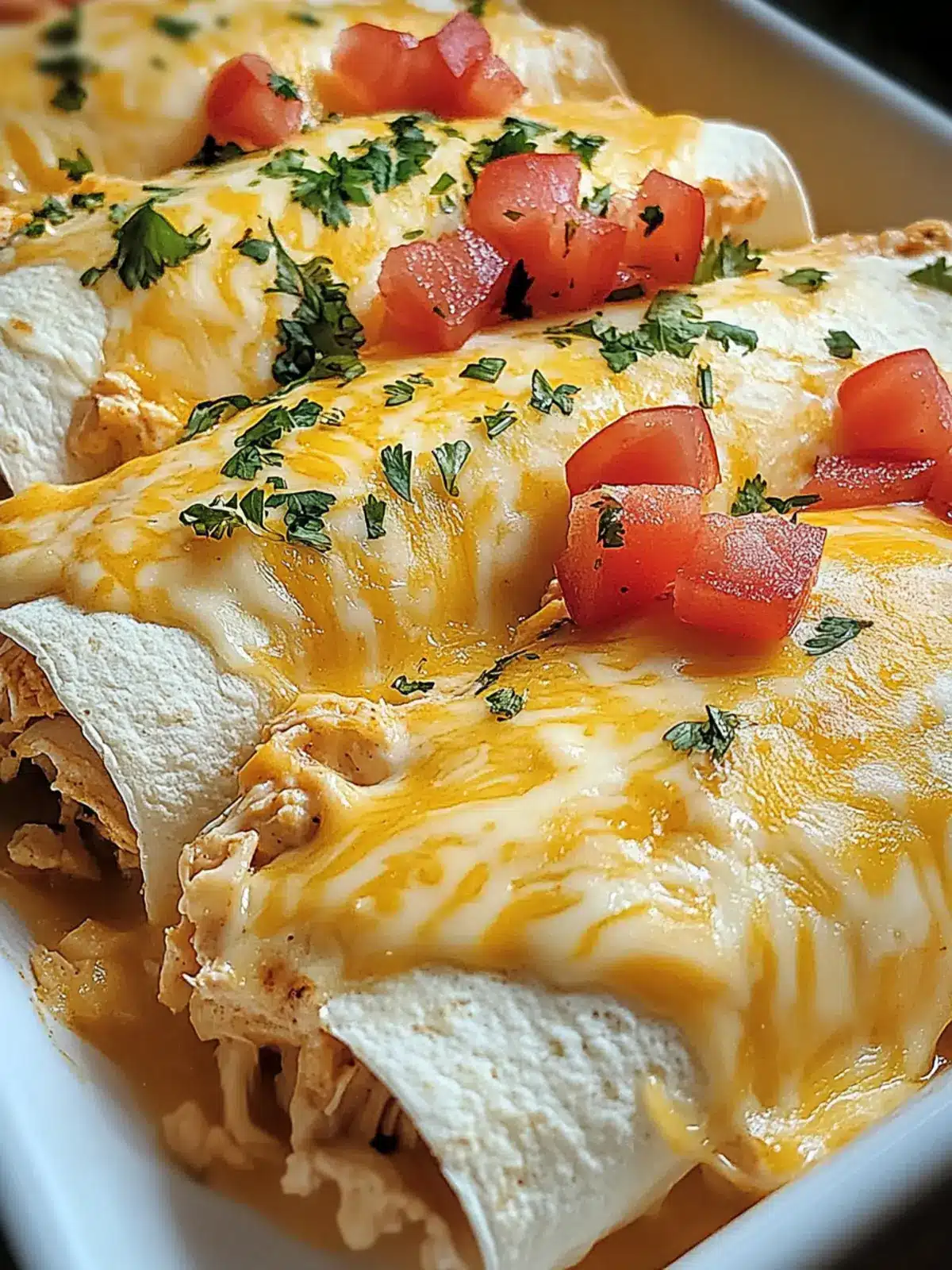 Queso Hühnchen Enchiladas Auflauf für Eilige 4 Queso Hühnchen Enchiladas Auflauf