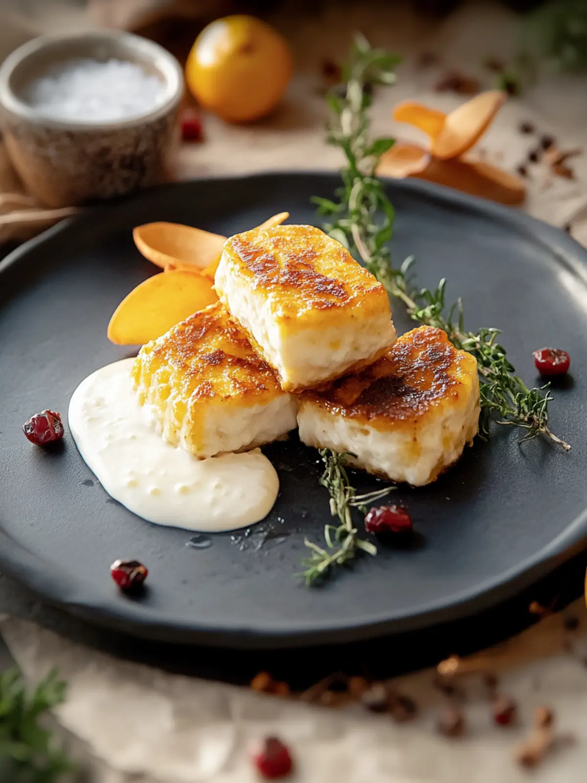 Mais-Rosmarin-Polentataler mit Schafskäse genießen 2 Mais-Rosmarin-Polentataler mit Schafskäse