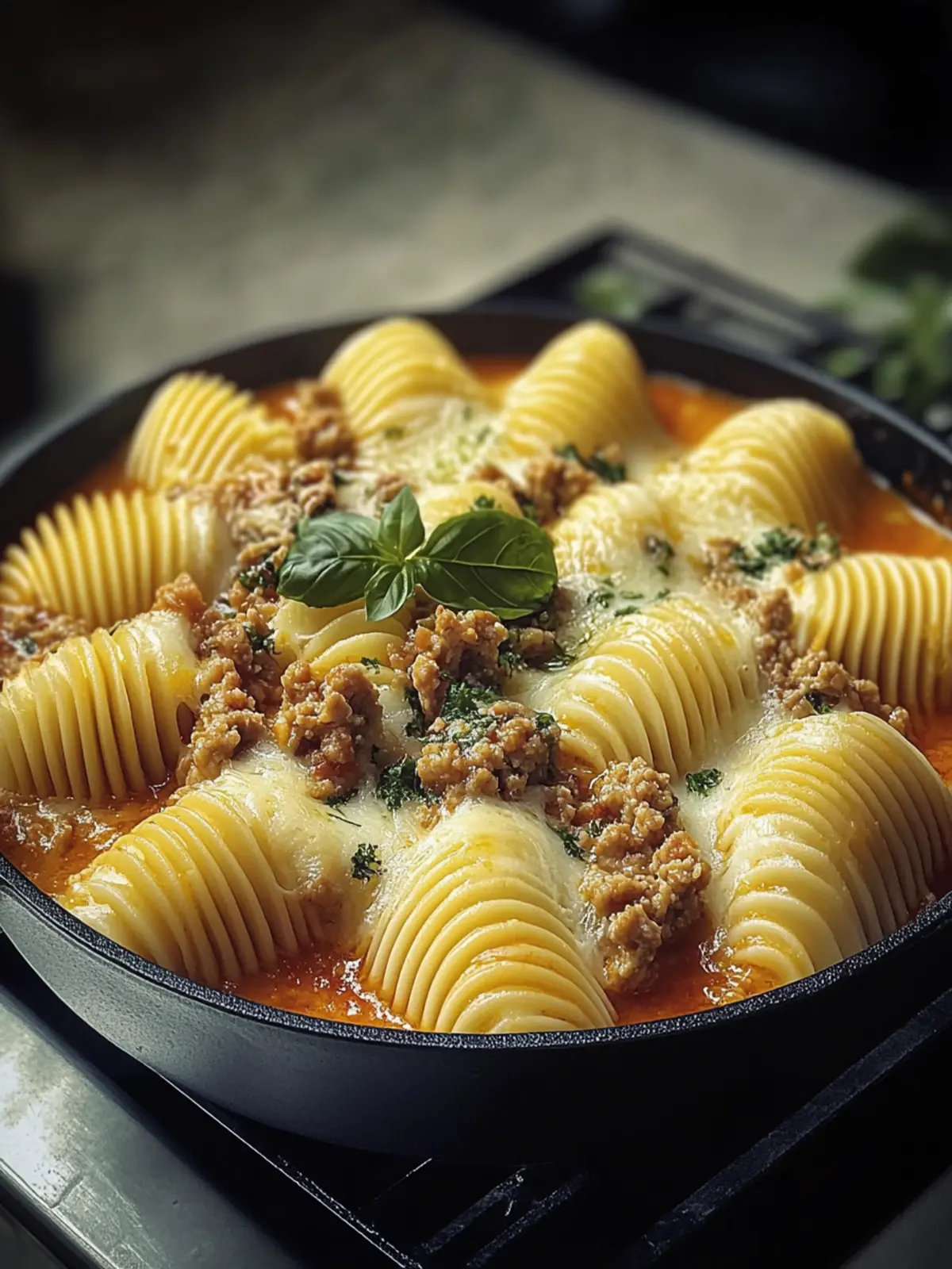 Cremige Ricotta Rinderfleisch gefüllte Muscheln Pasta 5 Cremige Ricotta Rinderfleisch gefüllte Muscheln Pasta