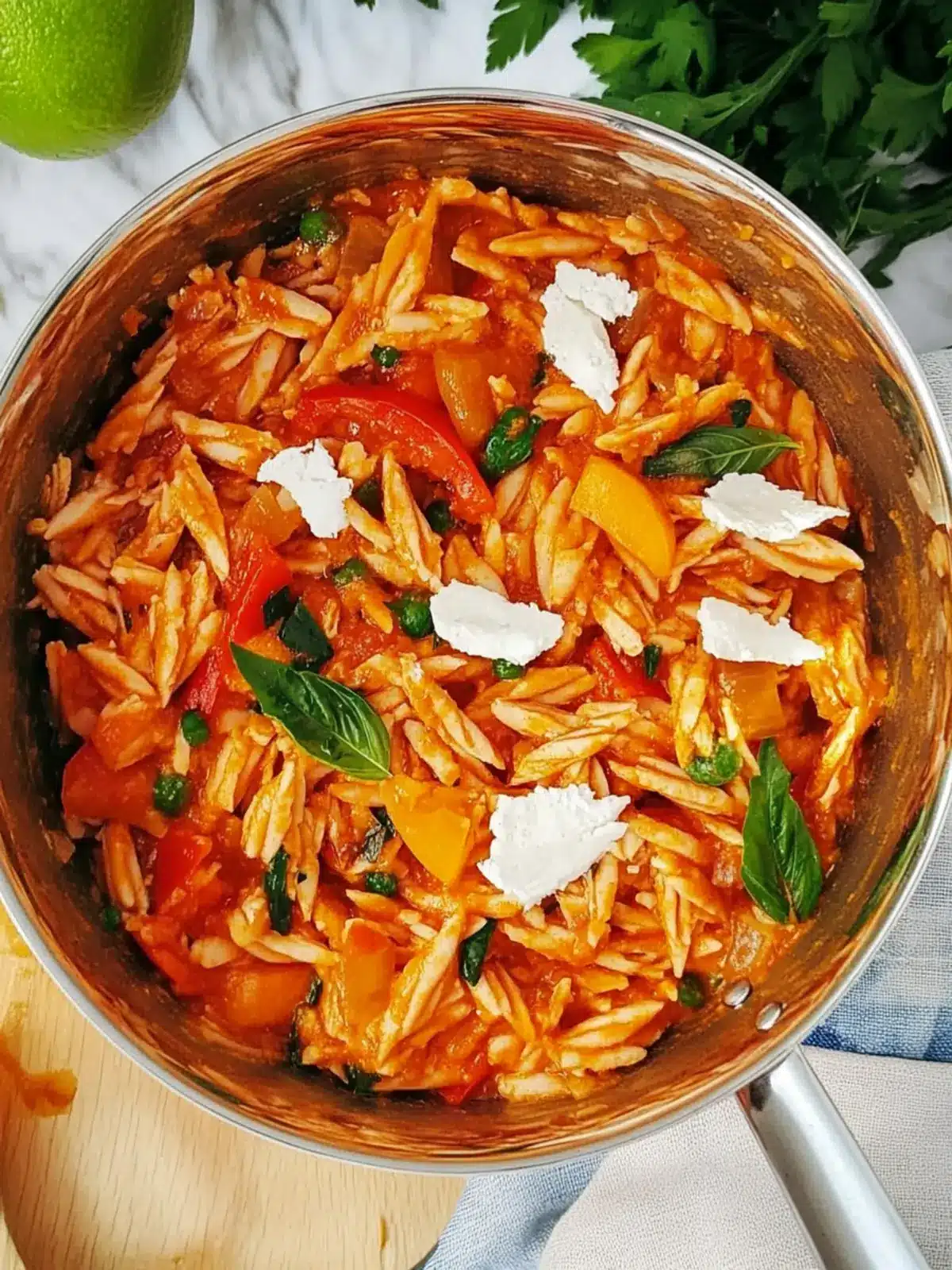 Eintopf-Orzo mit Feta – Schnelle mediterrane Köstlichkeit 3 Eintopf-Orzo mit Feta