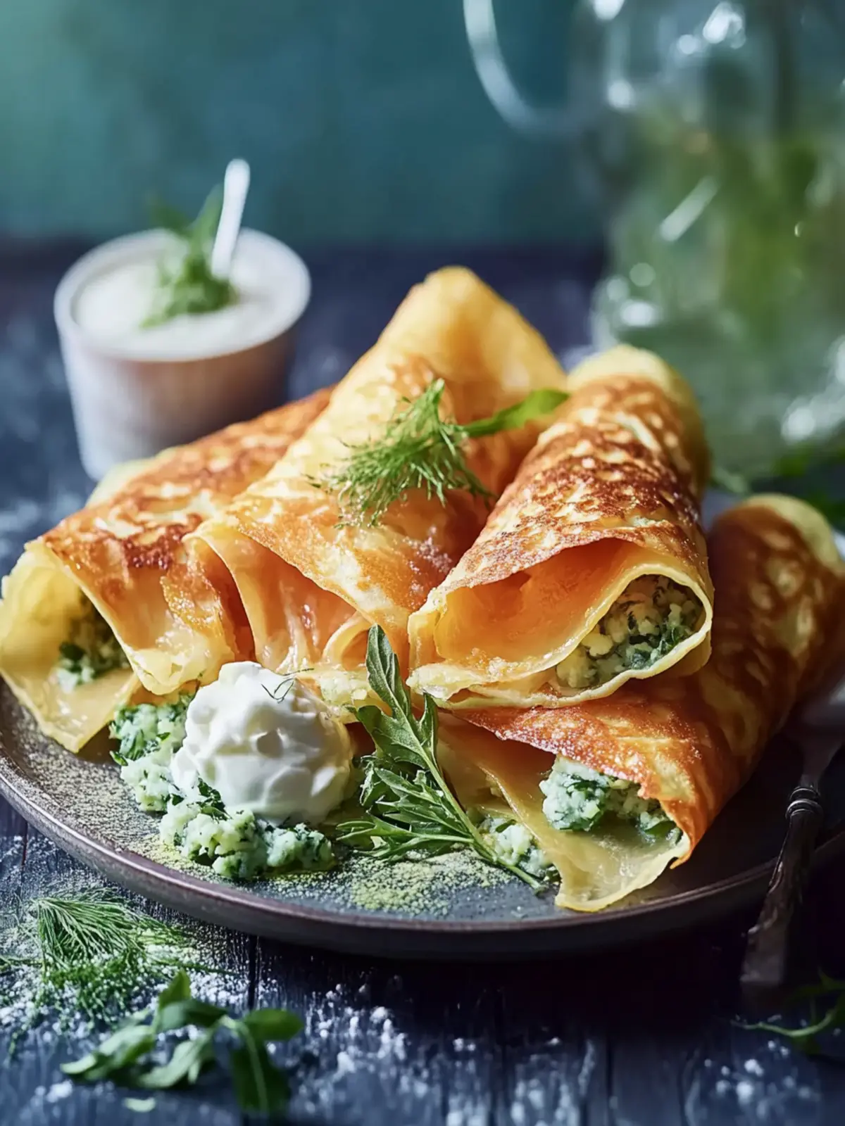 Graved Lachs mit Kräutercrêpes: Ein Fest für den Gaumen 5 Graved Lachs mit Kräutercrêpes