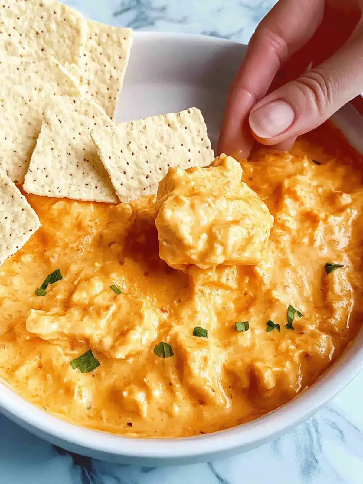 Buffalo-Hühnchen-Dip: Einfach, cremig und lecker! 2 Buffalo-Hühnchen-Dip