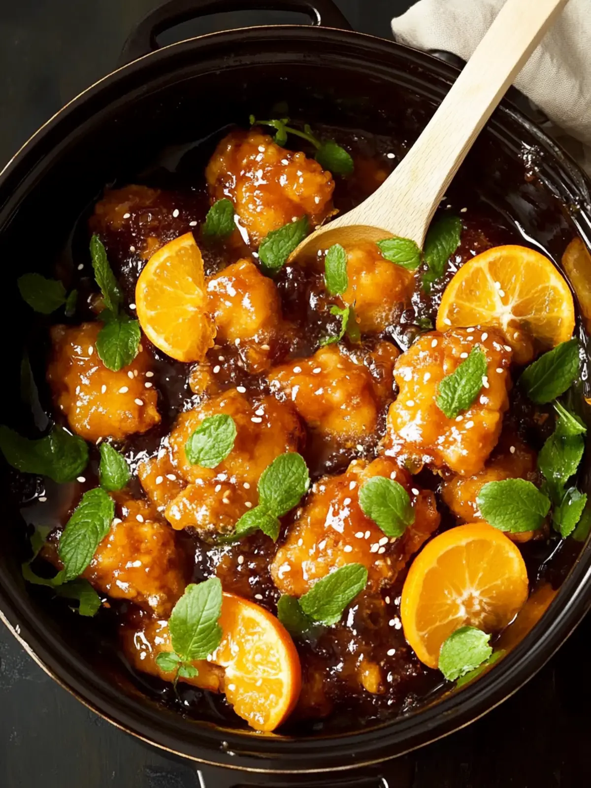 Slow Cooker Orangen-Hähnchen für einfaches Kochen 3 Slow Cooker Orangen-Hähnchen