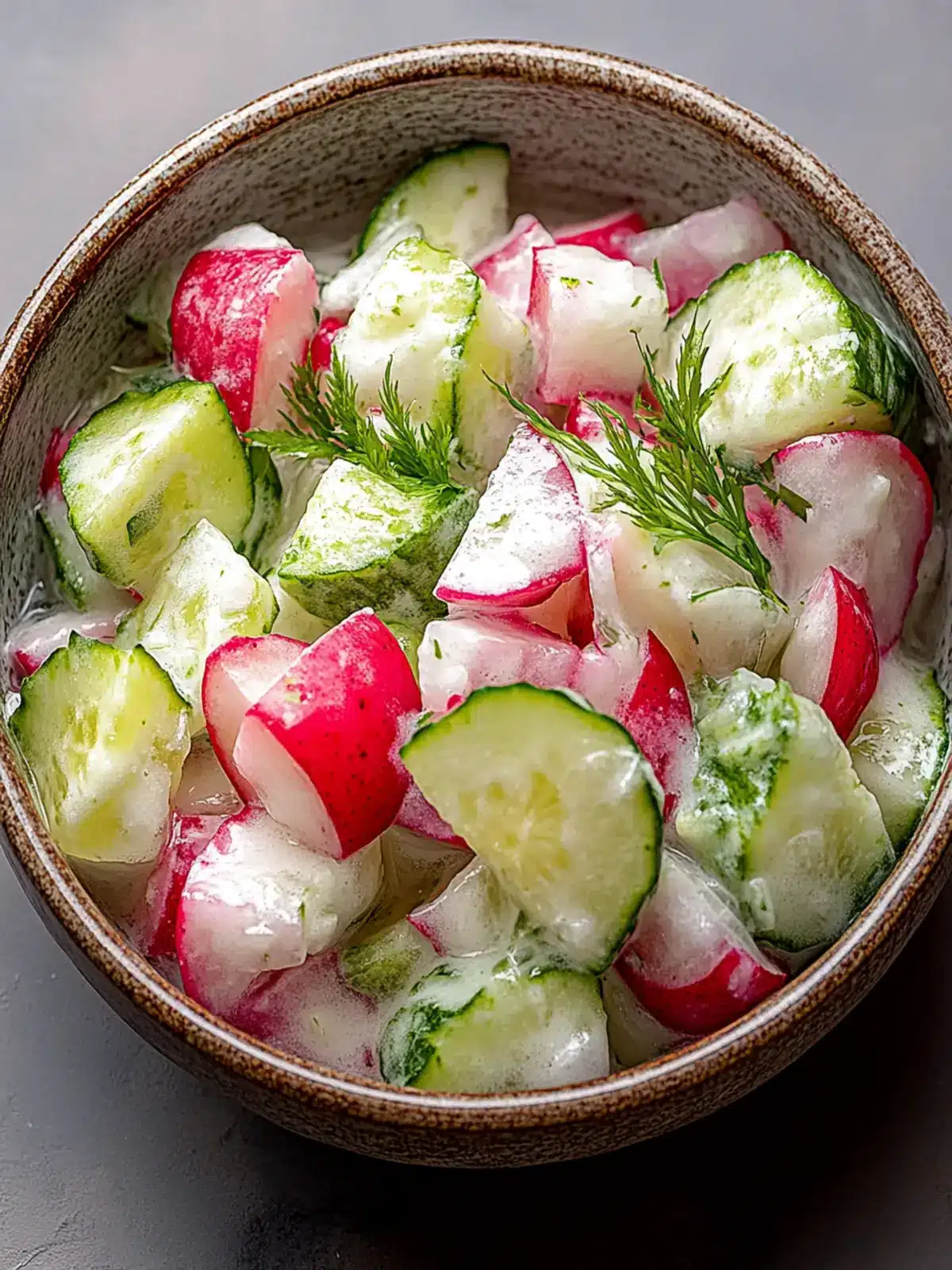 Radieschen-Gurken-Joghurt-Salat für heiße Tage 2 Radieschen-Gurken-Joghurt-Salat