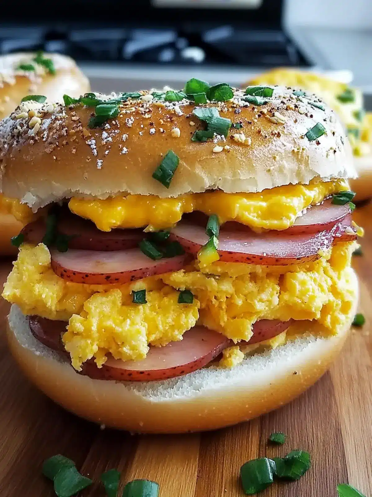 Frühstücksbagel-Sandwich für den perfekten Morgen 5 Frühstücksbagel-Sandwich