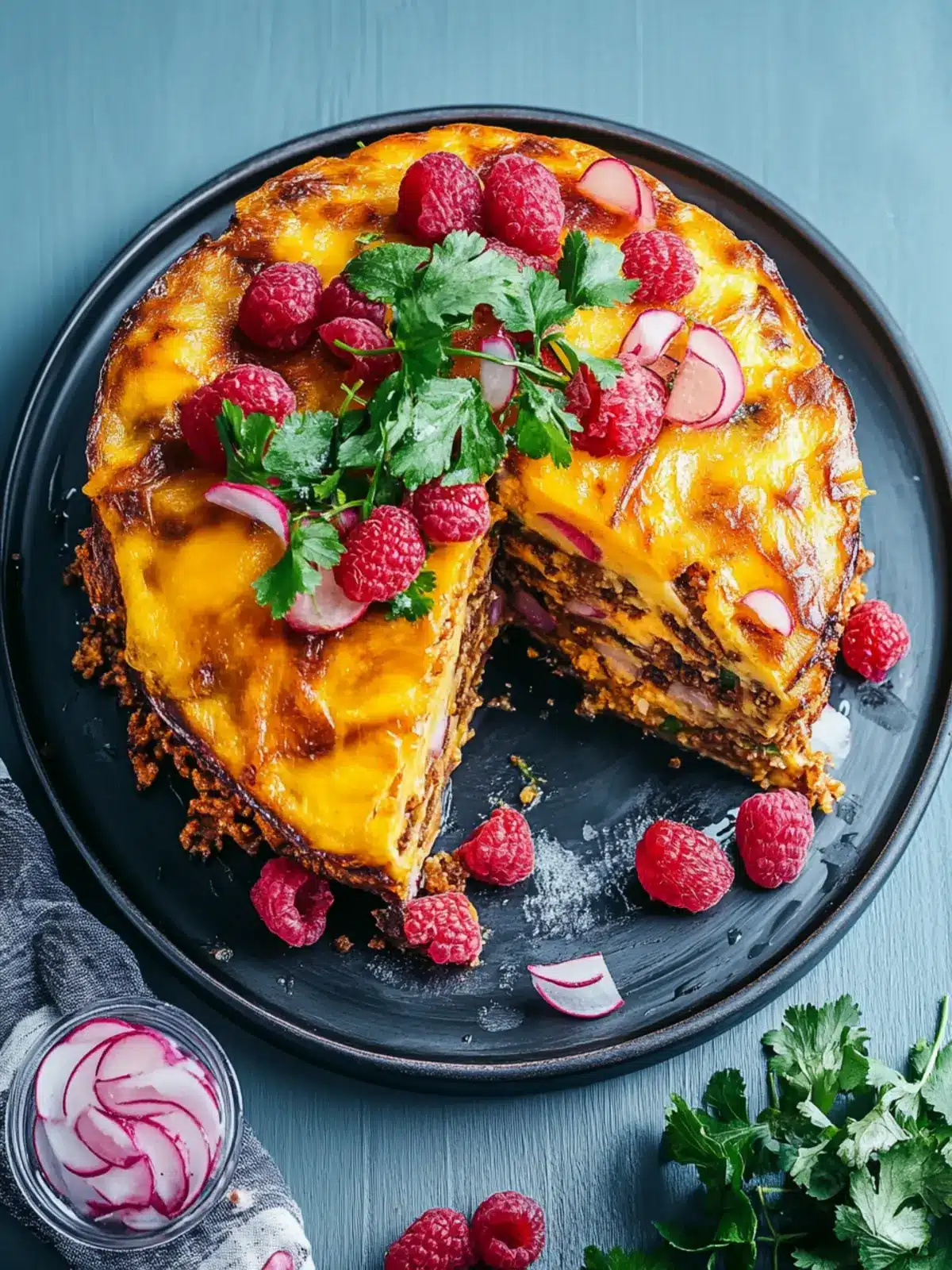 Tortilla-Gemüsetorte mit BBQ-Rinderhack für echte Tex-MexFans 3 Tortilla-Gemüsetorte mit BBQ-Rinderhack