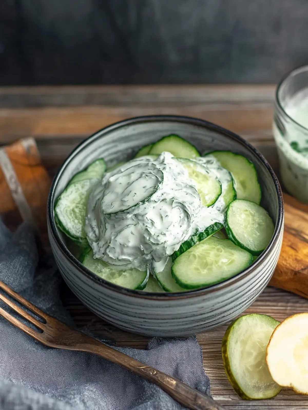 Kalorienarmer Gurkensalat mit frischem Dill-Dressing 5 Kalorienarmer Gurkensalat