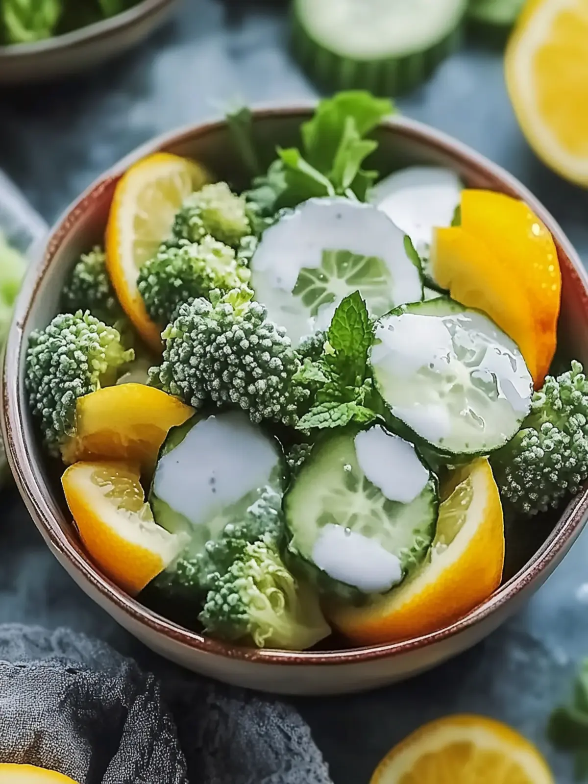 Brokkoli Gurkensalat für eine gesunde Erfrischung 2 Broccoli cucumber salad for a healthy refreshment