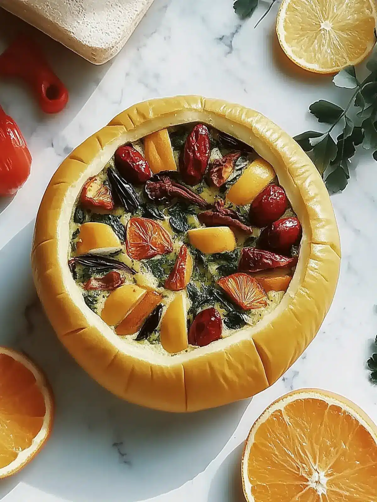 Gefüllter Kürbis mit Pilzreis und Cranberries Spaß für Festtage 2 Gefüllter Kürbis mit Pilzreis und Cranberries für Festtage