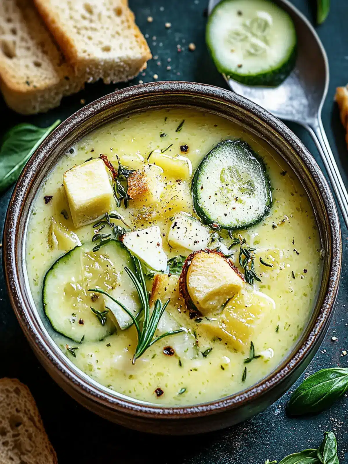 Cremige Zucchinisuppe: Frisch und Gesund genießen 5 Cremige Zucchinisuppe