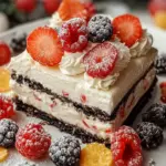 Keine-Bake-Weihnachts-Oreo-Lasagne für Festtagsfreude 9 Keine-Bake-Weihnachts-Oreo-Lasagne