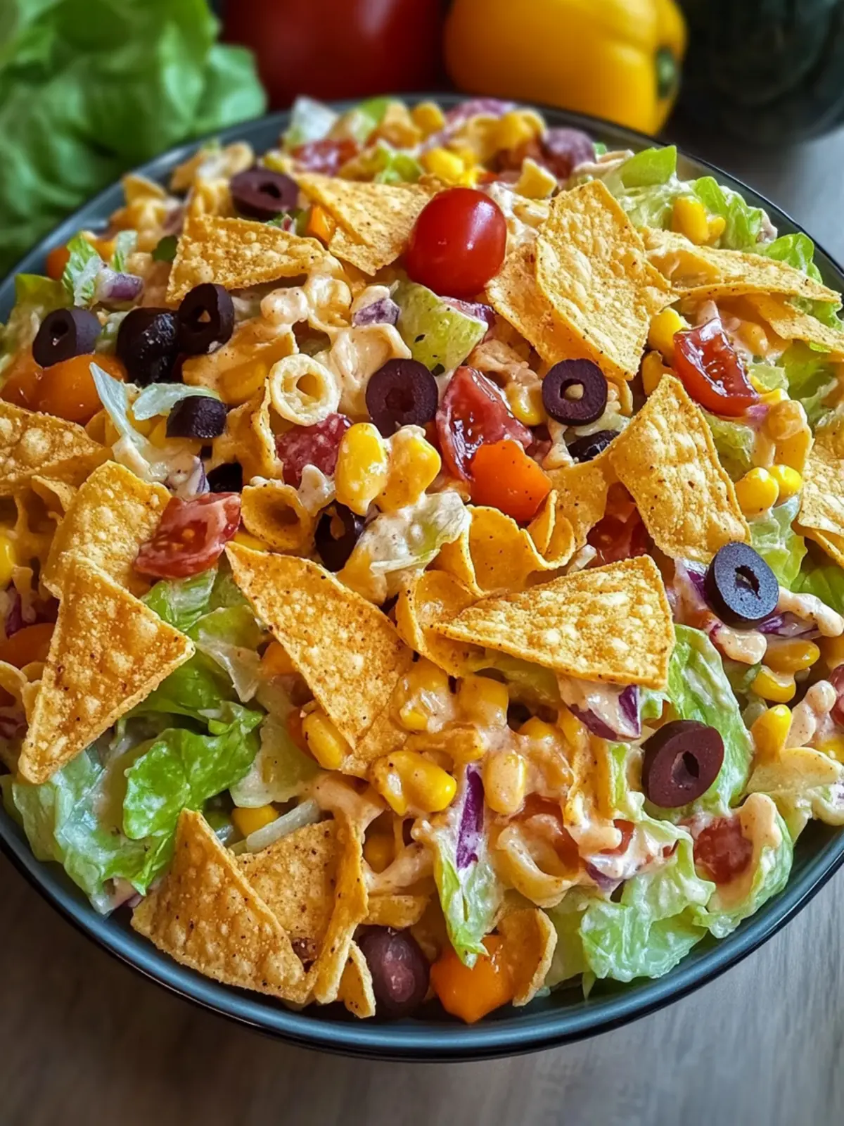 Bunter Taco-Nudelsalat mit Crunch für den Sommer 2 Bunter Taco-Nudelsalat mit Crunch