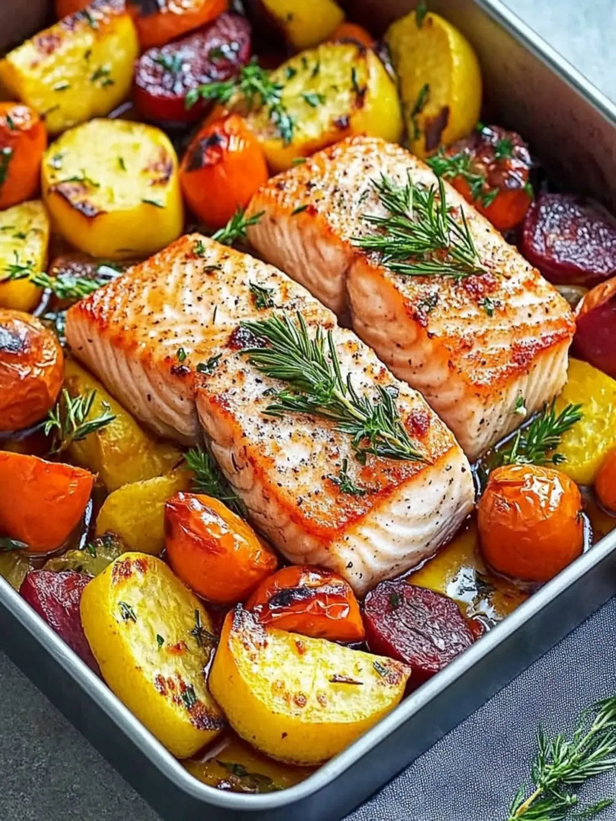 Lachs aus dem Ofen mit Gemüse – Das ultimative Rezept für 4 Personen 4 Salmon from the oven with vegetables: An incredible ultimate recipe for 4 people